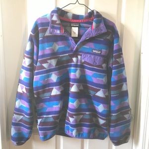 Purple Tribal Women’s Fleece Synchilla Pullover